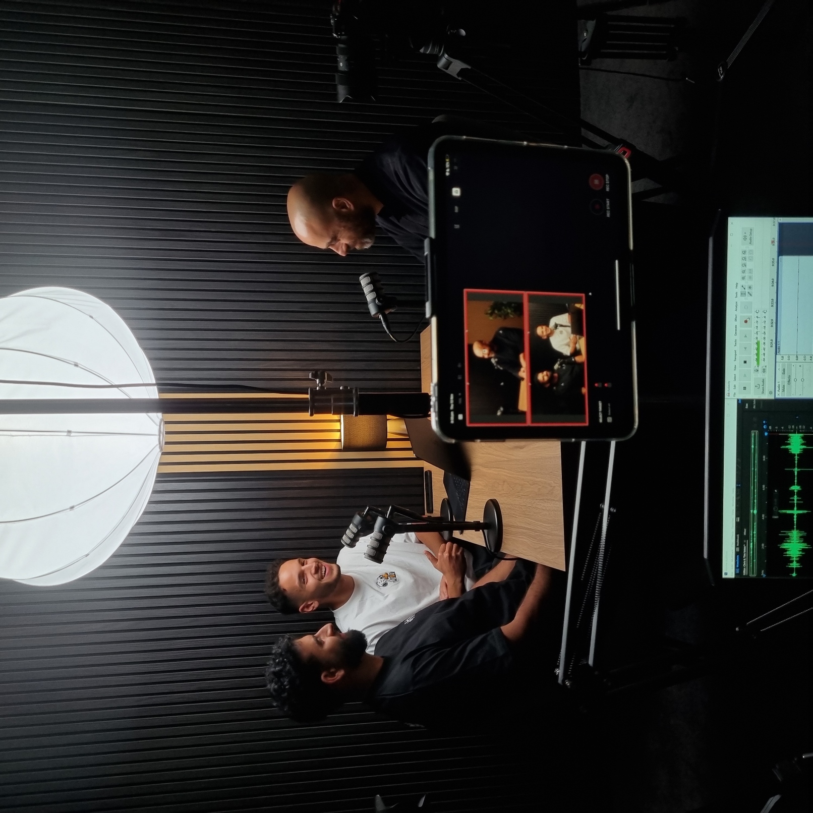 VV Podcast Studio gallery image showing the table setup